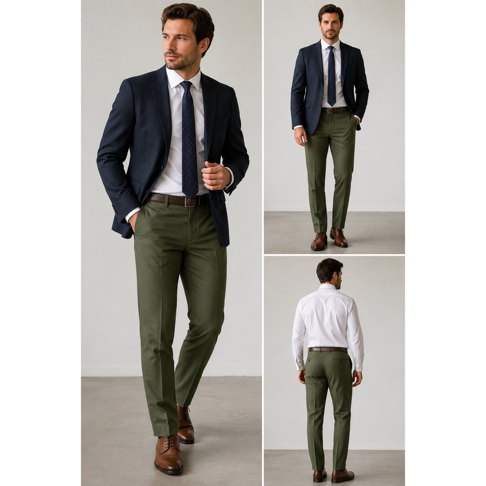 Revelry Modern Fit Dress Pants Deep Olive Green SUPA01 Mens 36x34 NWT